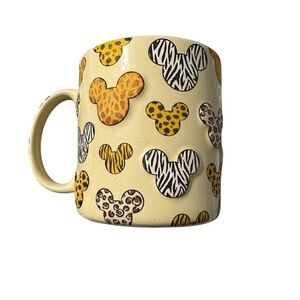 Disney Leopard print Micky Mouse large coffee cup